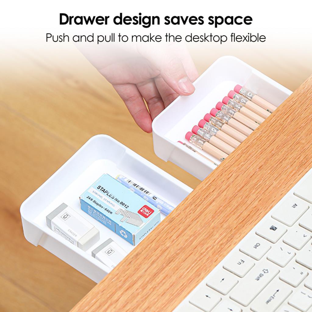 Desk Drawer Small - Laci Penyimpanan Bawah Meja Tersembunyi Laci