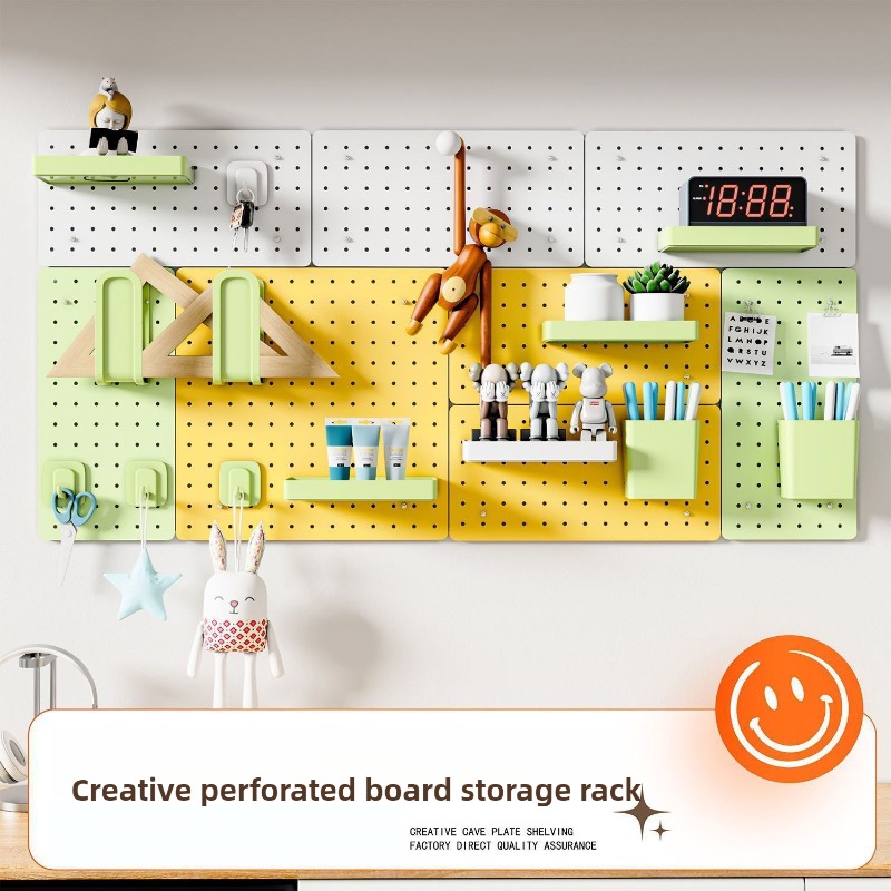 Home Office Organization - Papan Lubang DIY Pelat Logam Ruang