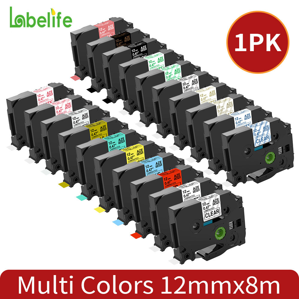 Label Maker Machine - Laminated Label Tape 12mm kompatibel untuk