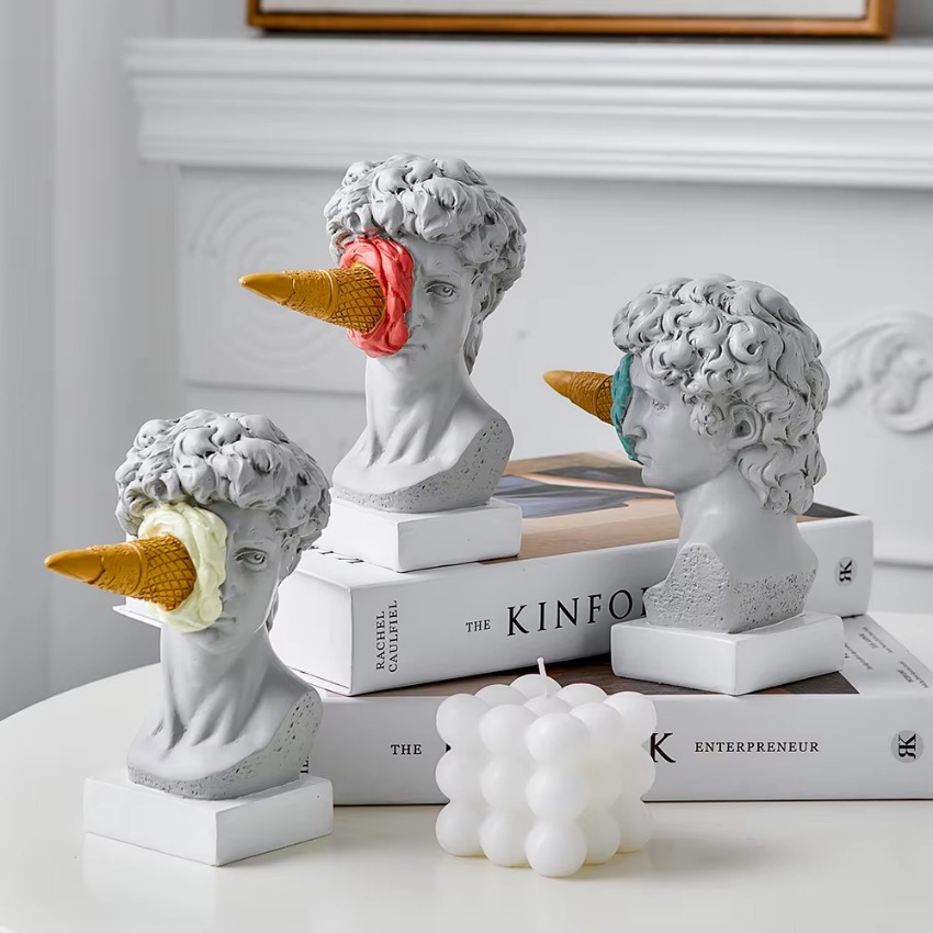 Home Office Bookshelves - Patung Kantor Rak Buku Desktop Seni