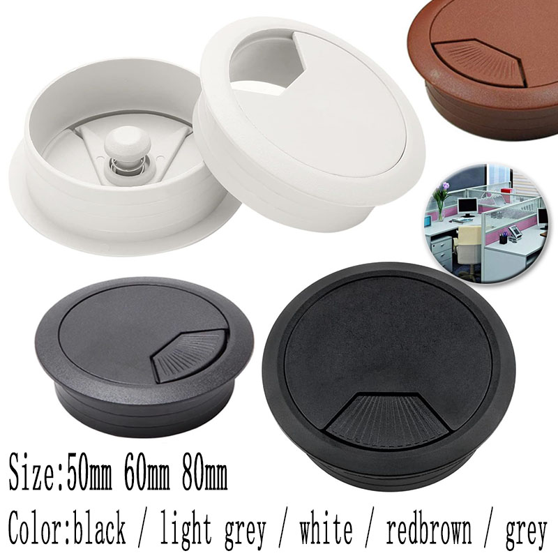 Home Office Hidden Desk - Penutup Lubang Kabel Meja 50/60/80MM, Kotak