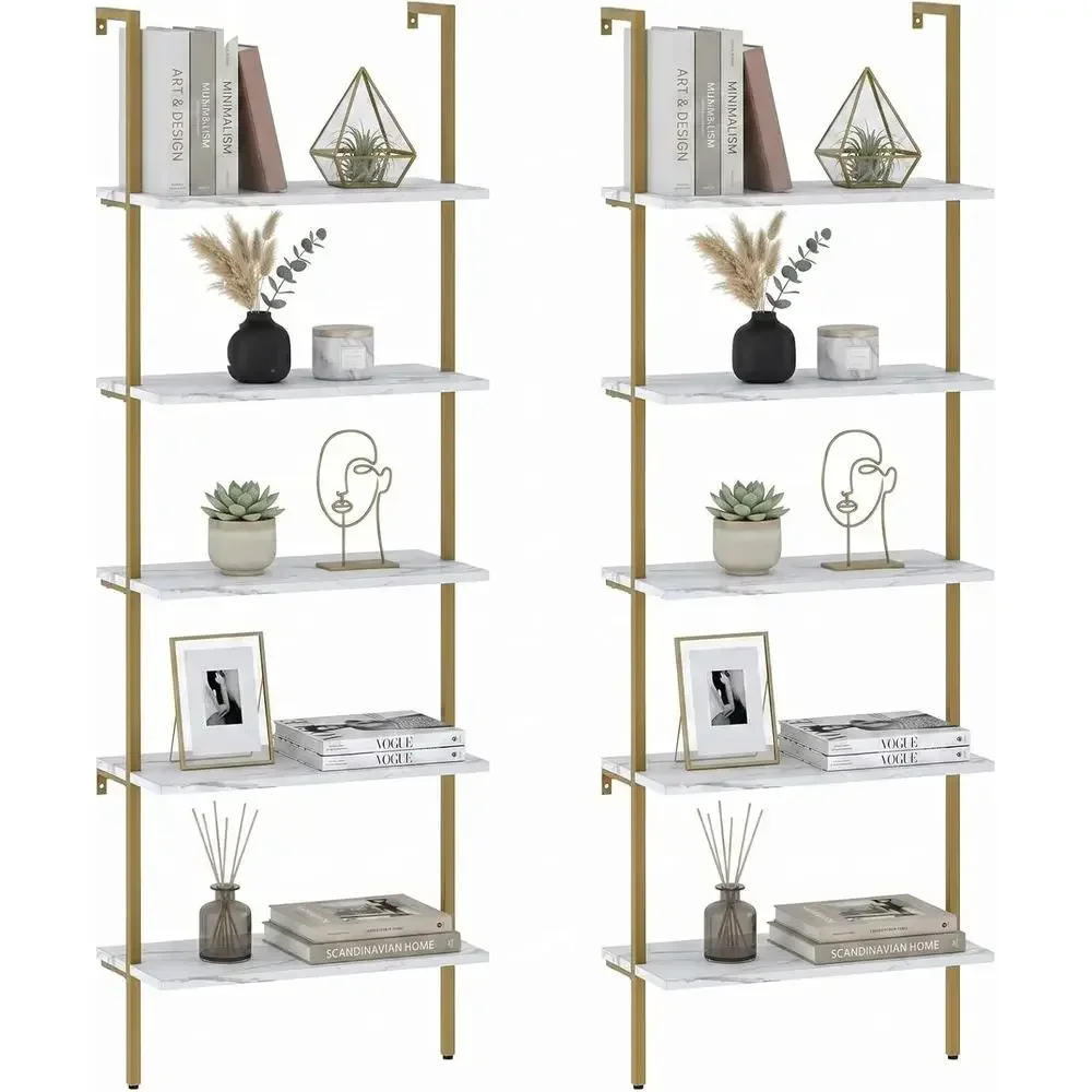 Home Office Bookshelves - Rak Kayu Dinding 5 Tingkat Berwarna