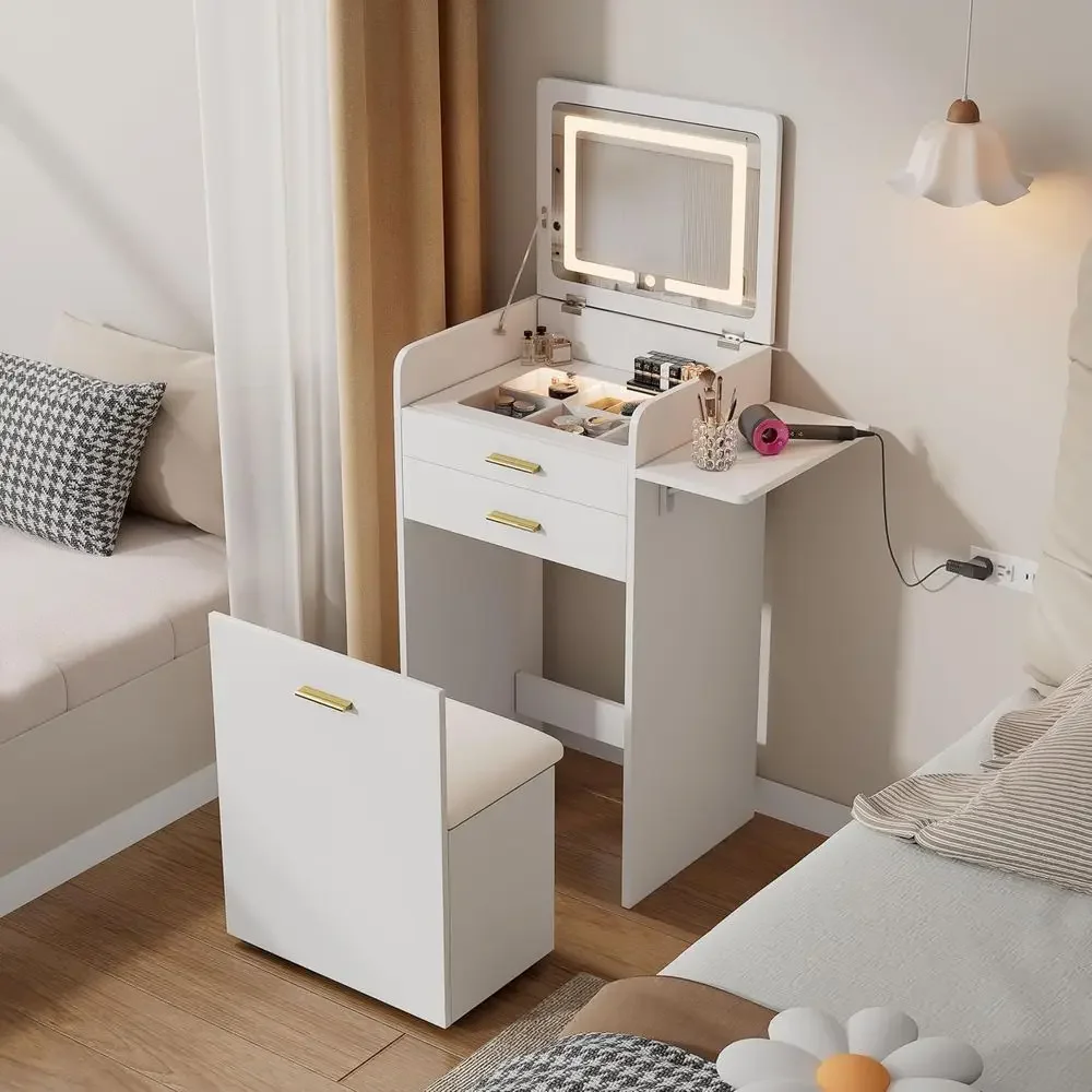 Desk Drawer Small - Meja Rias Kompak dengan Cermin Atas