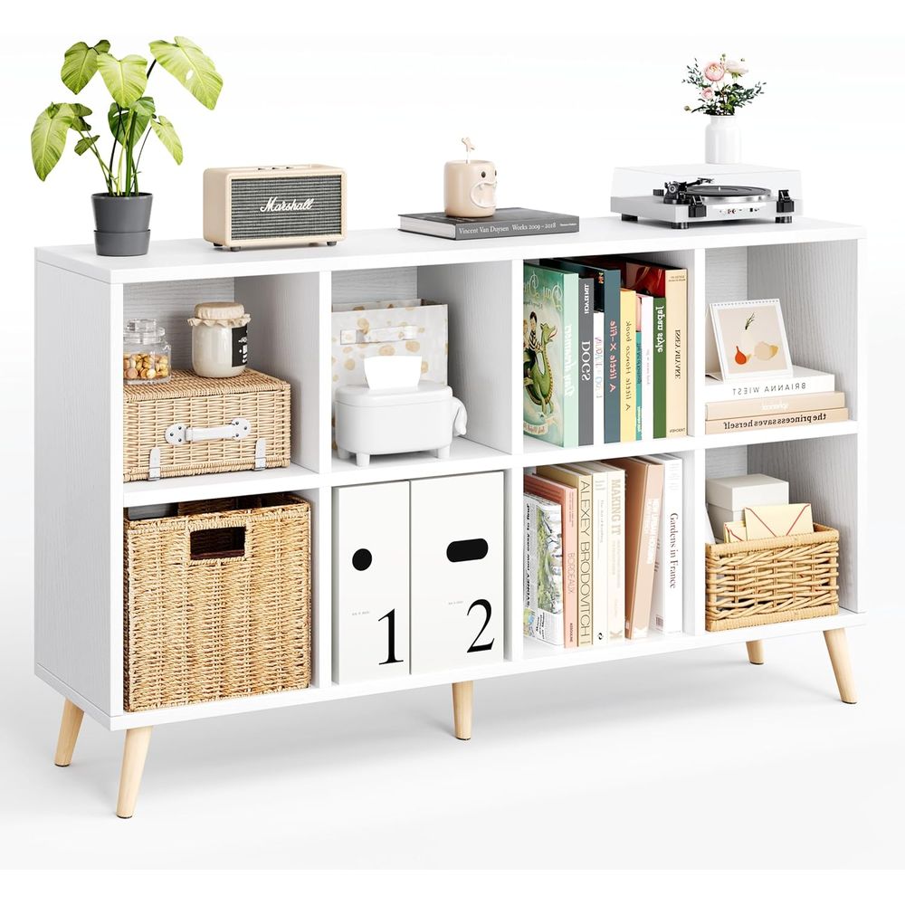 Home Office Bookshelves - Rak Buku Kayu 2 Tingkat dengan