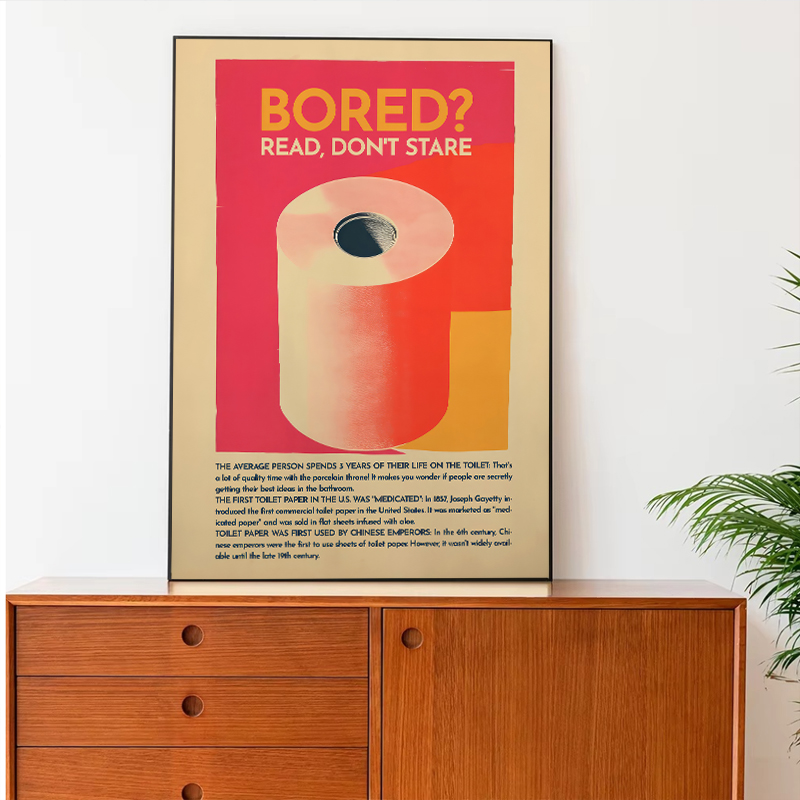 Home Office Guest Room - Toilet lucu seni kamar mandi cetakan