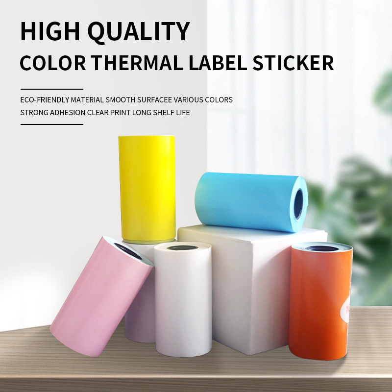 Label Maker Machine - 4 Roll 57*30MM warna termal perekat