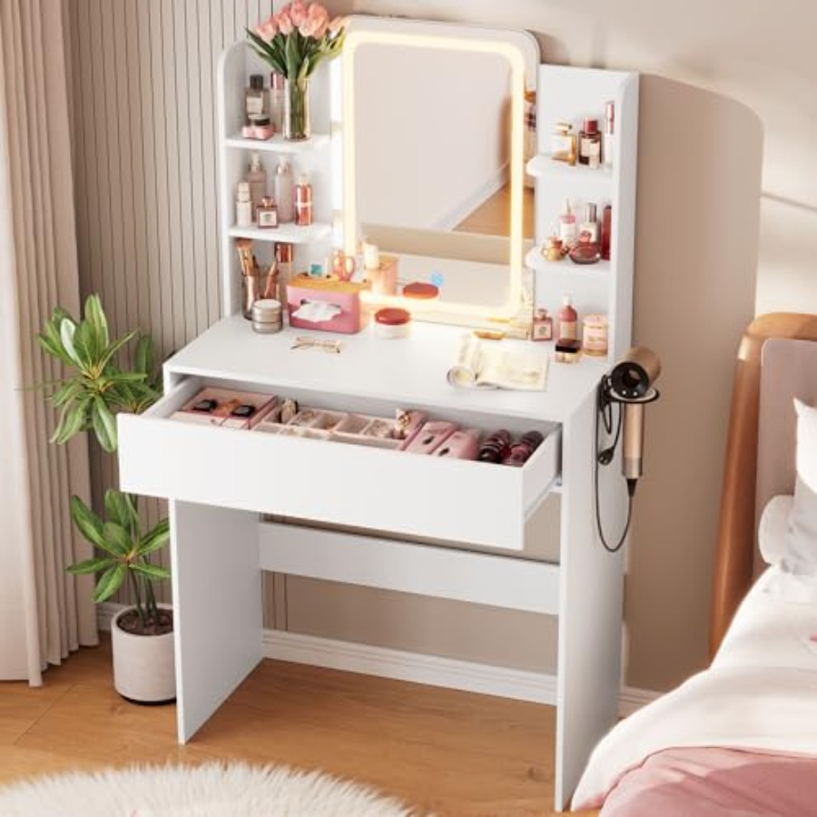 Desk Drawer Small - Meja rias kecil untuk kamar tidur,