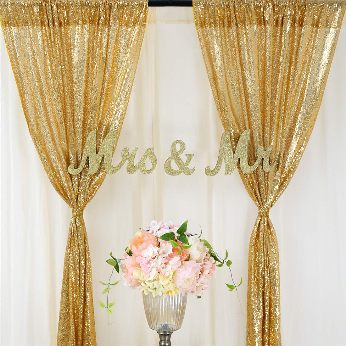 Home Office Backdrop - Panel tirai latar belakang pesta payet
