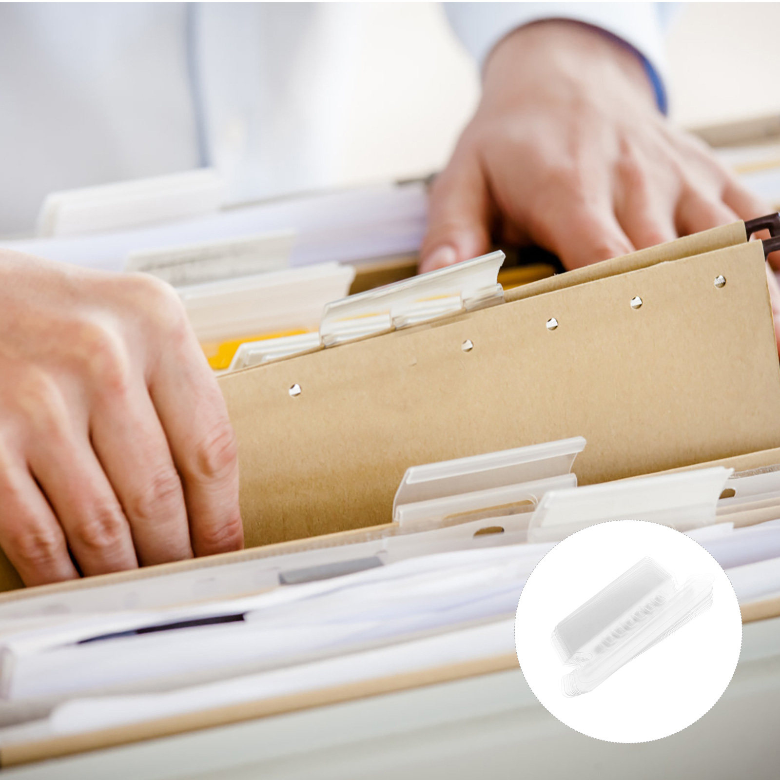 Home Office Organization - 100 buah tab untuk folder gantung,