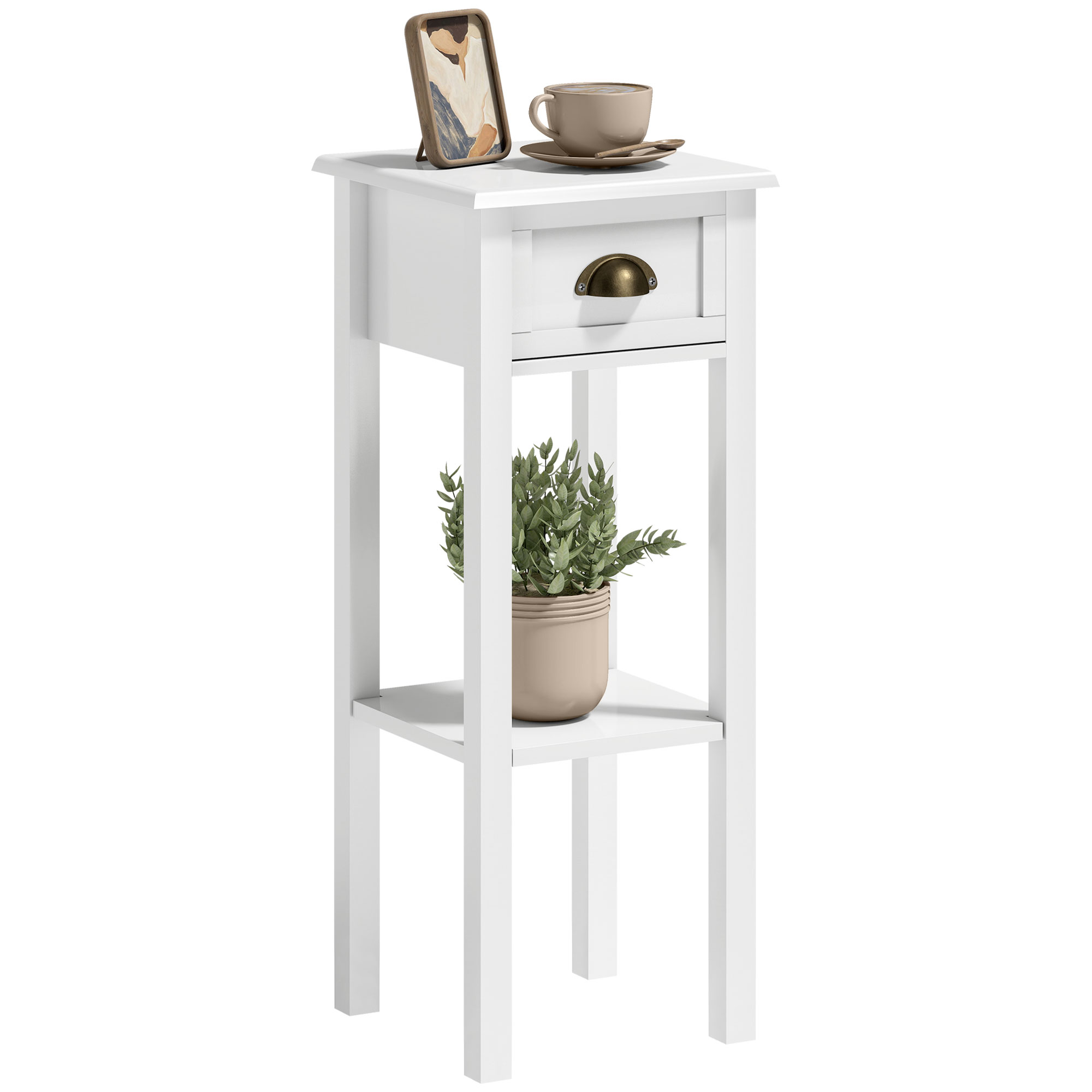 Desk Drawer Small - Meja Samping Sempit Homcom dengan Laci