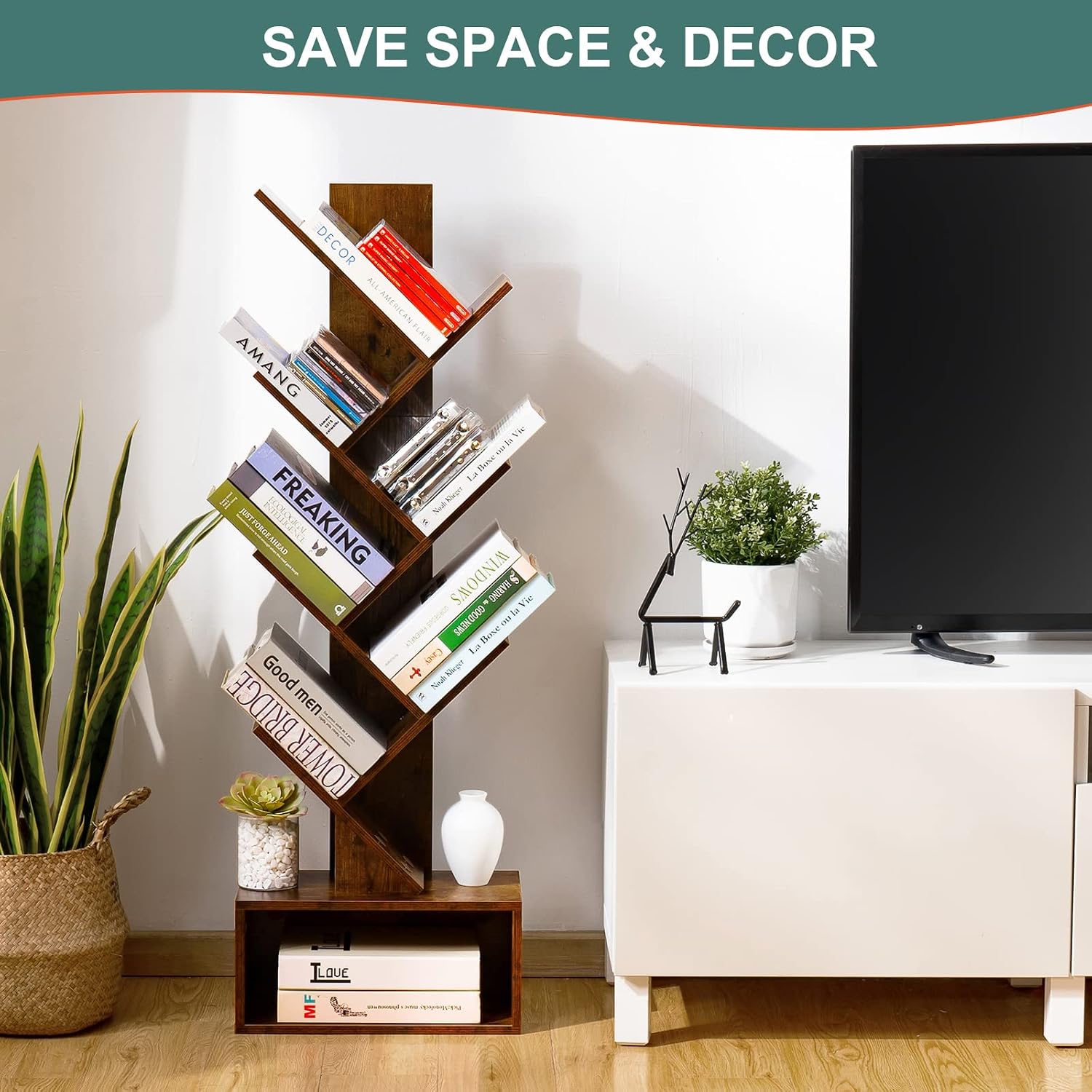 Rak Buku Yoobure Tree - Rak Bu - Home Office Bookshelves ulasan dan harga