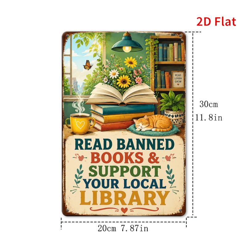 CIFBUY Hiasan Dinding Aluminiu - Home Office Library ulasan dan harga