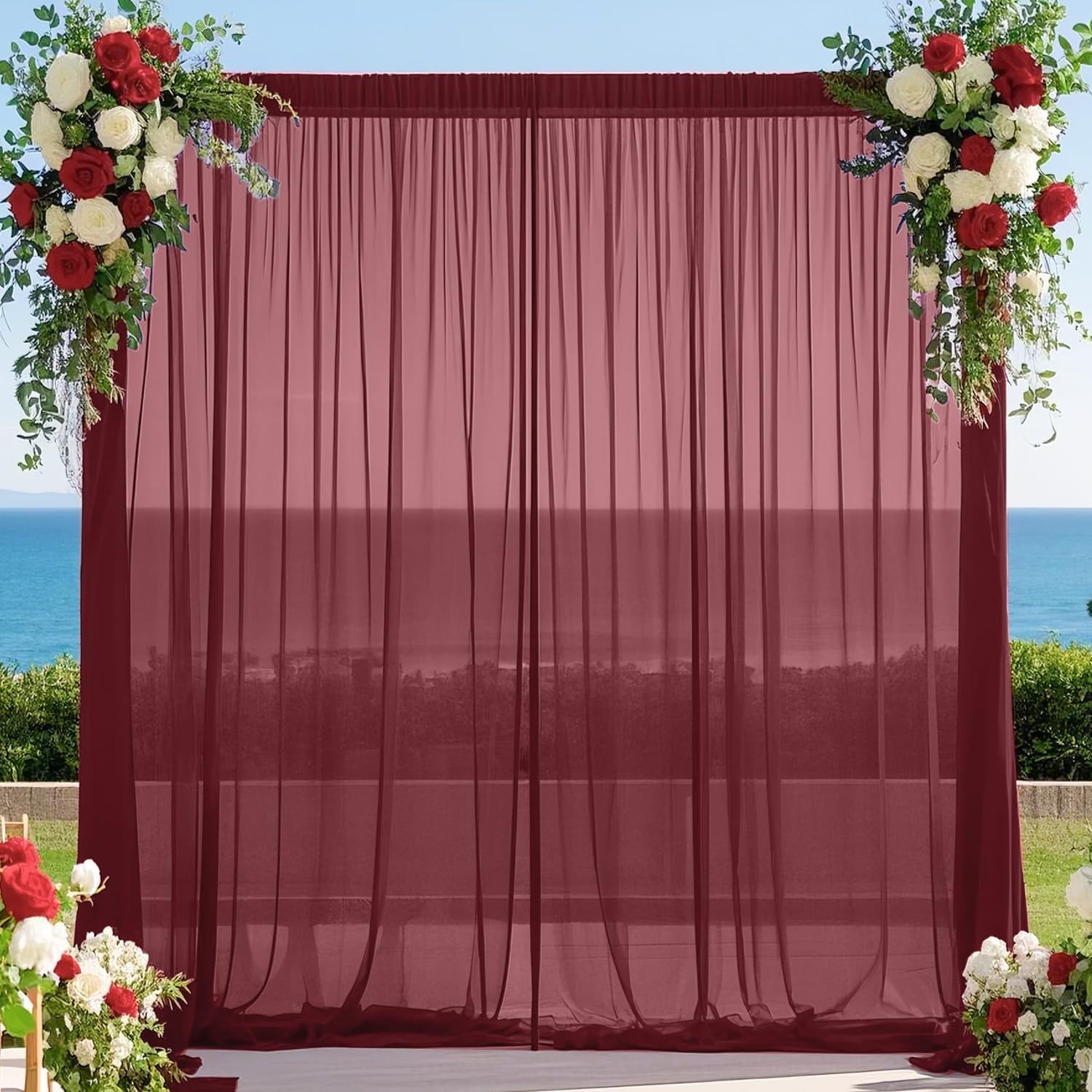 2 Buah Tirai Latar Belakang Bu - Home Office Backdrop ulasan dan harga