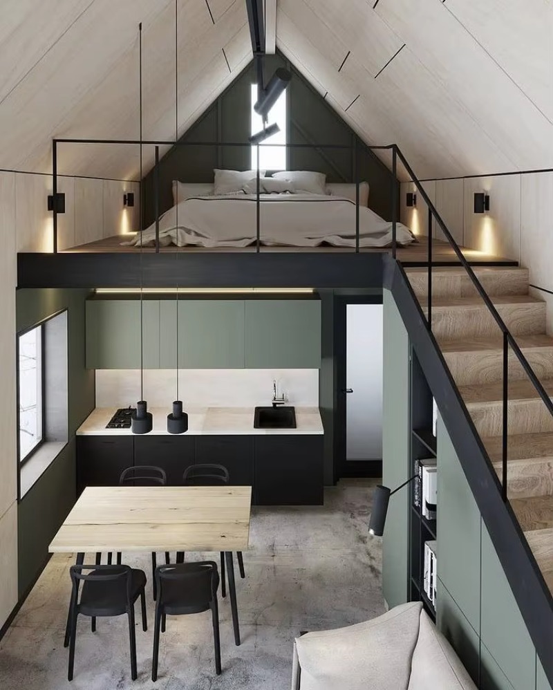 Rumah Prefab Segitiga Kustom T - Home Office Guest Room ulasan dan harga