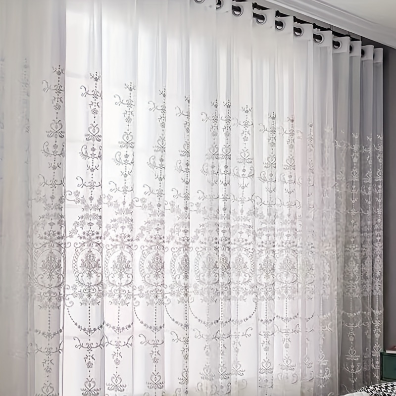 1 Buah Tirai Tipis Bordir Puti - Home Office Inspiration ulasan dan harga
