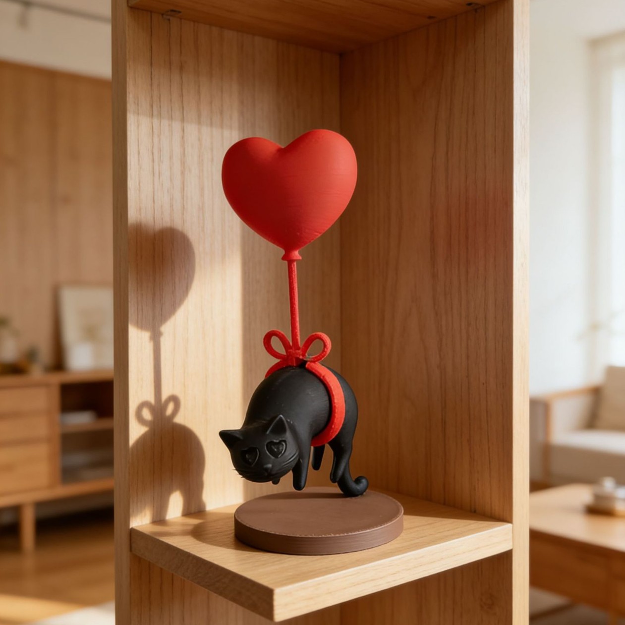 Kucing Mengambang dengan Balon - Home Office Bookshelves ulasan dan harga