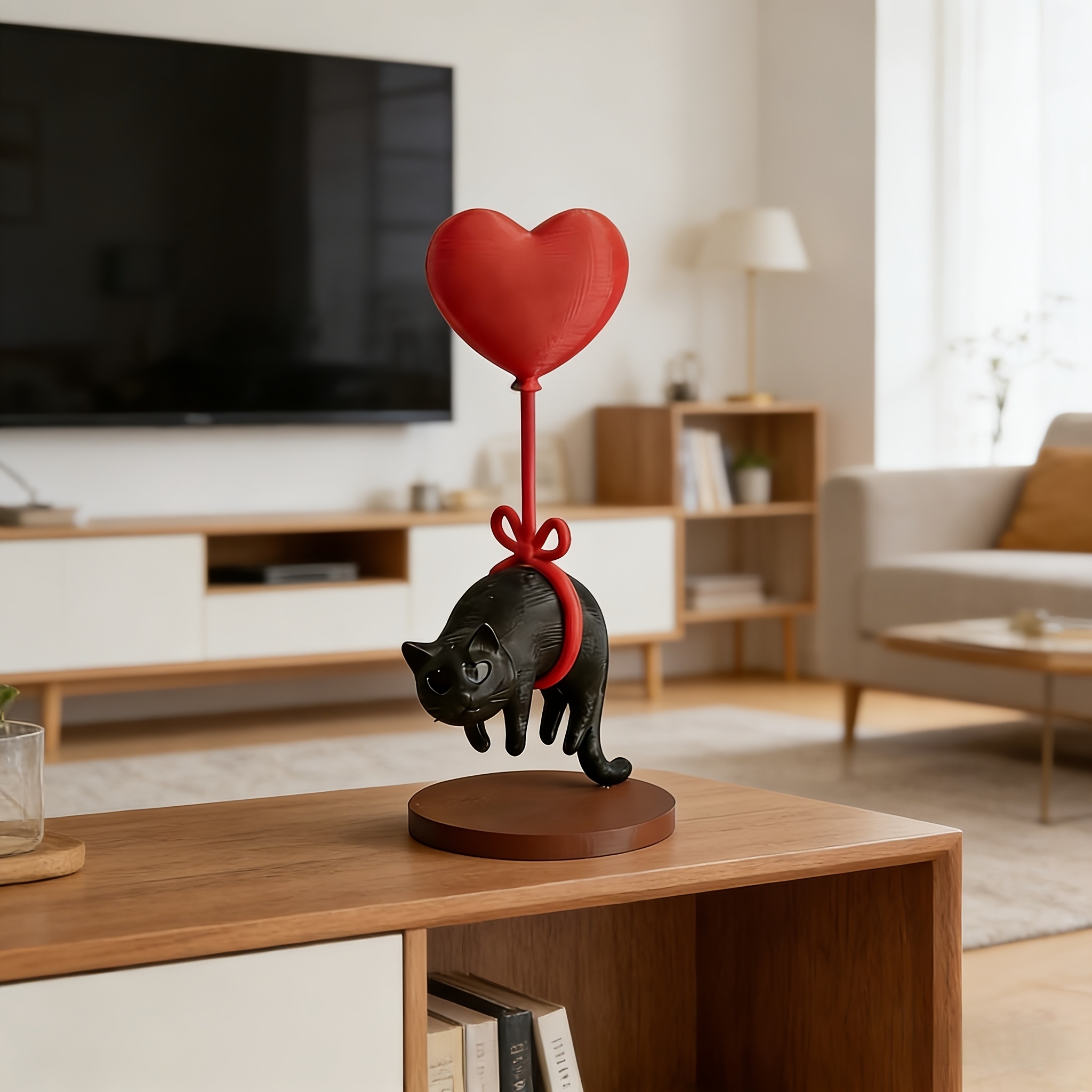 Kucing Mengambang dengan Balon - Home Office Bookshelves ulasan dan harga