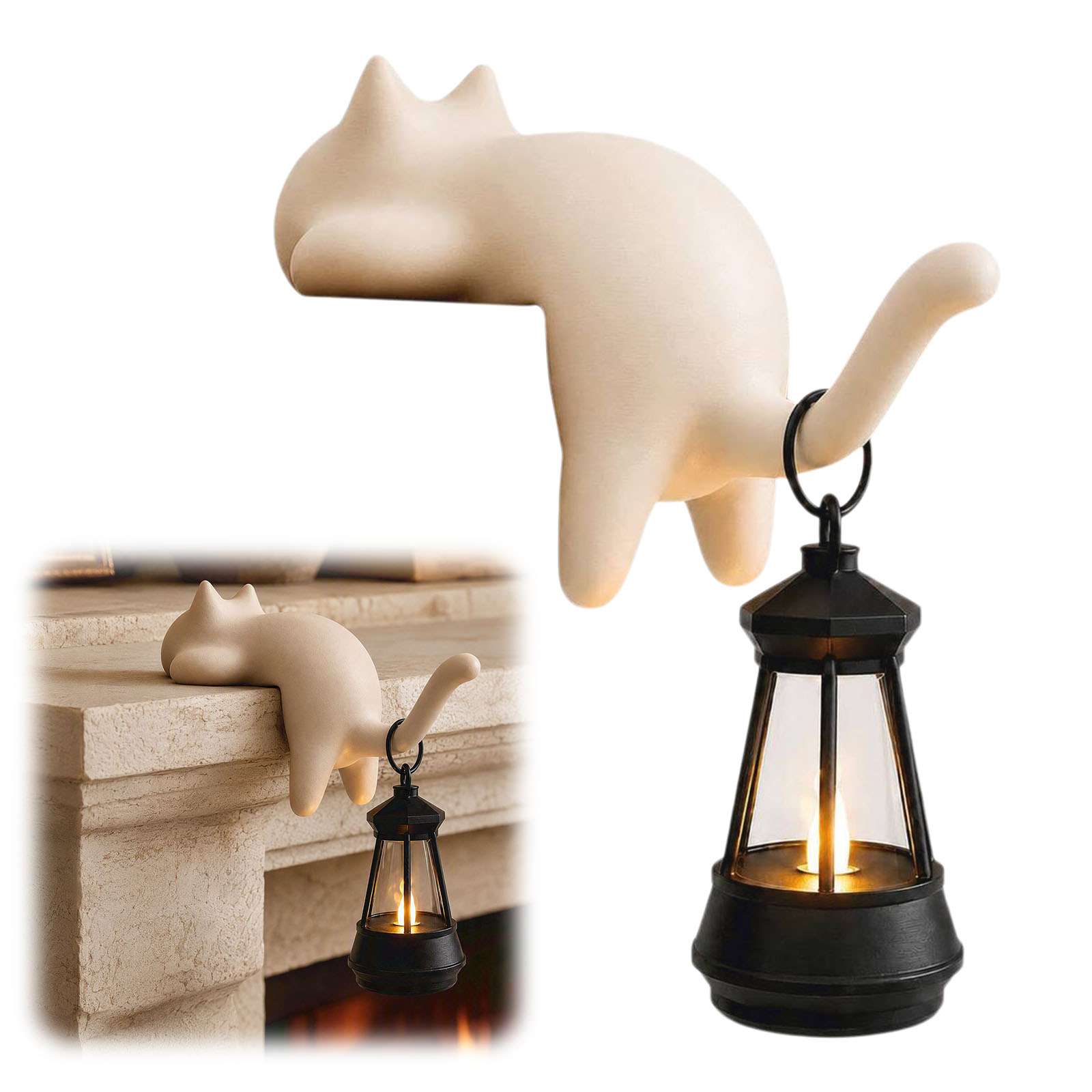 Lampu Lentera Berbentuk Kucing - Home Office Bookshelves ulasan dan harga