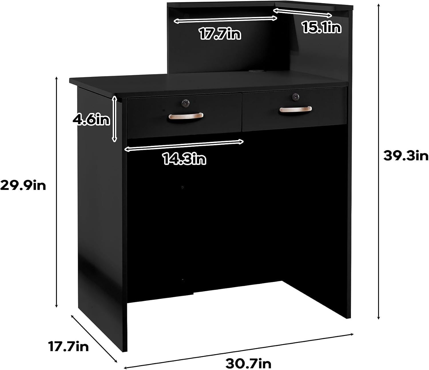 Meja Resepsionis Kecil dengan  - Desk Drawer Small ulasan dan harga