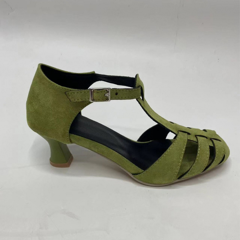 Sandal Wanita Hijau Suede Kitt - Home Office Makeover ulasan dan harga
