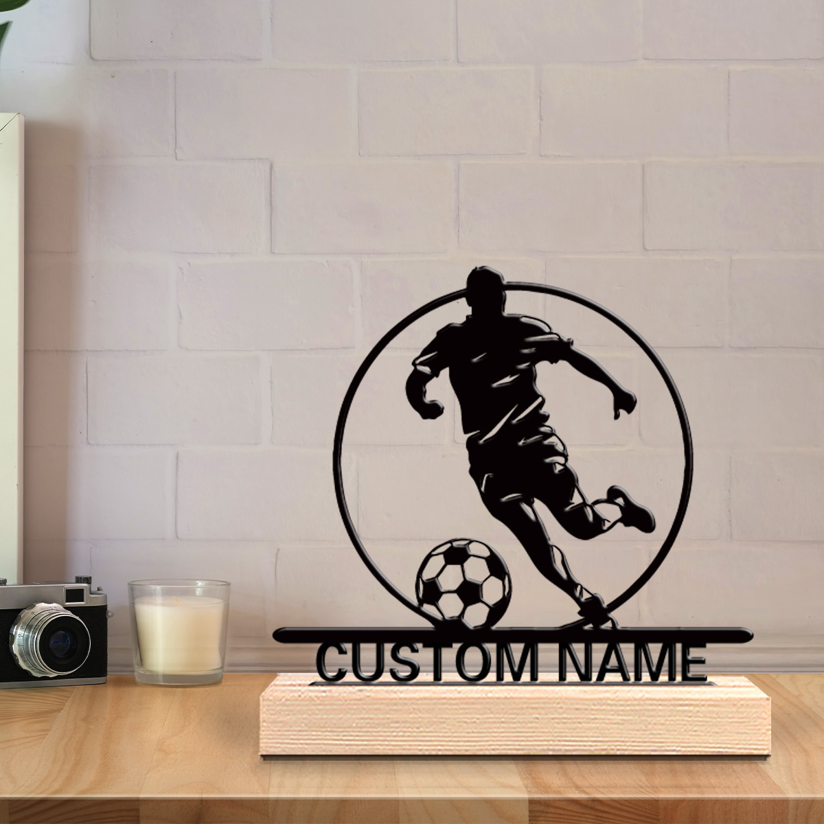 Patung Logam Pemain Sepak Bola - Home Office Setup ulasan dan harga