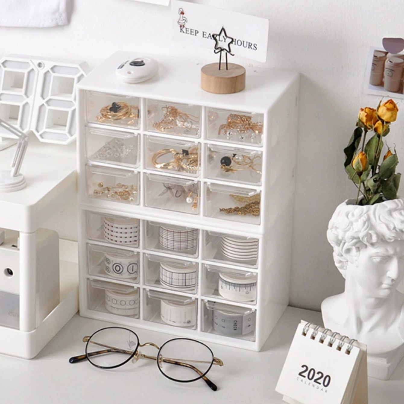 Kotak Penyimpanan Bahan Manik- - Home Office Hidden Desk ulasan dan harga