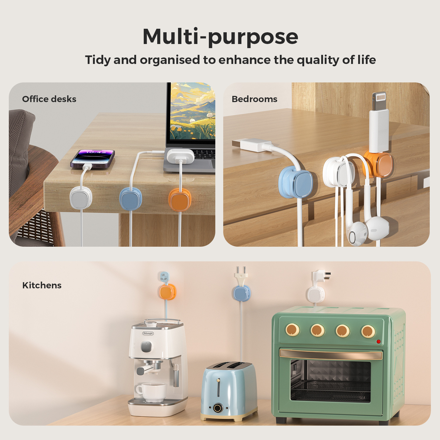 Penjepit Kabel Perekat, Penaha - Home Office Setup ulasan dan harga