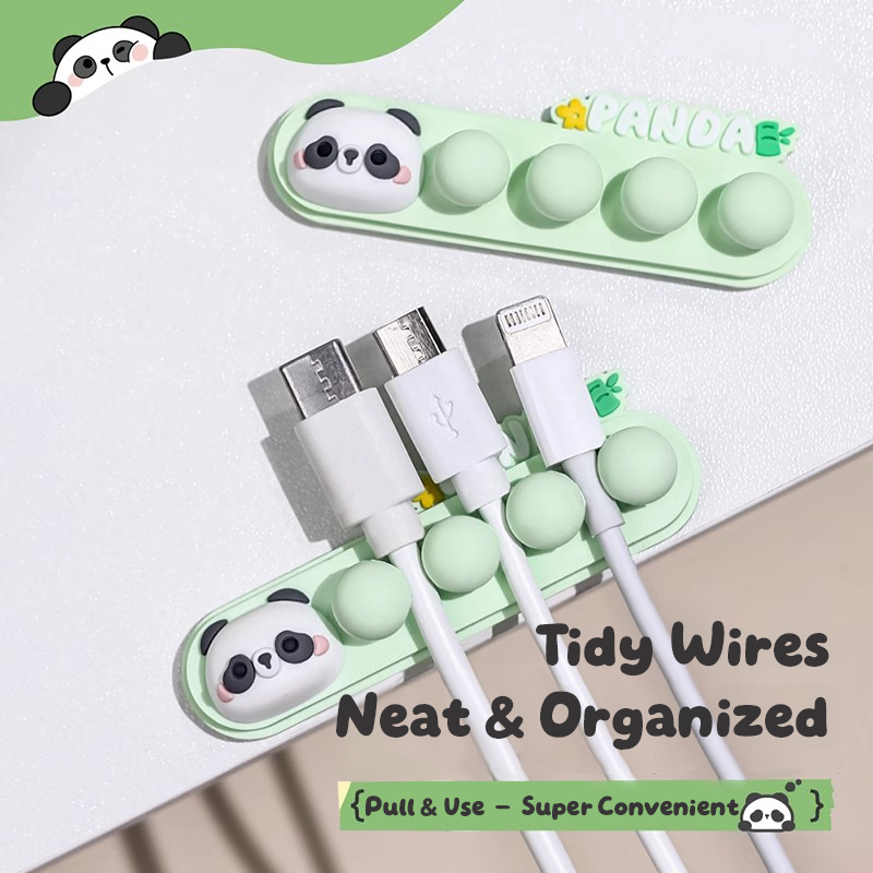 Penyangga Kabel Panda Kartun:  - Cable Management Box ulasan dan harga