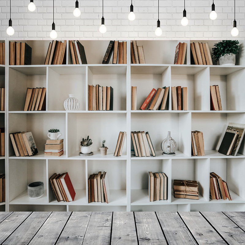 Rak Buku Putih Latar Belakang  - Home Office Zoom Background Free ulasan dan harga