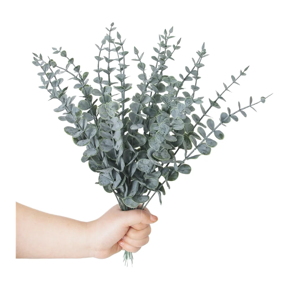 Buket Daun Eucalyptus Buatan D - Home Office Backdrop ulasan dan harga