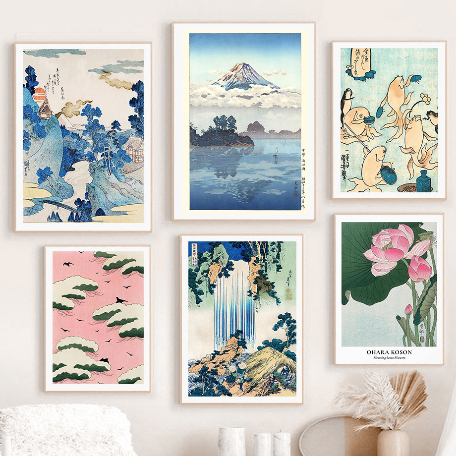 Hokusai Ohara Koson Poster Sen - Home Office Guest Room ulasan dan harga