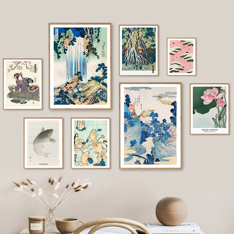 Hokusai Ohara Koson Poster Sen - Home Office Guest Room ulasan dan harga