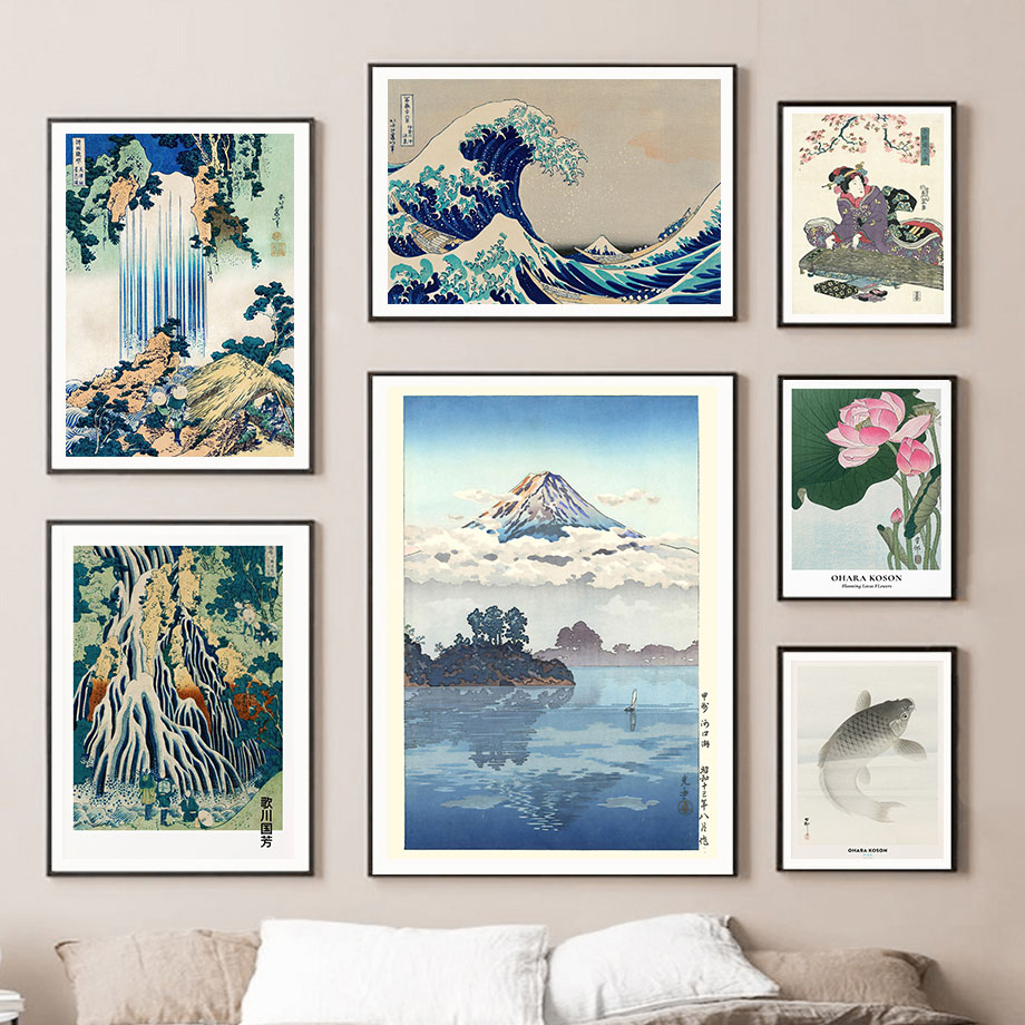 Hokusai Ohara Koson Poster Sen - Home Office Guest Room ulasan dan harga