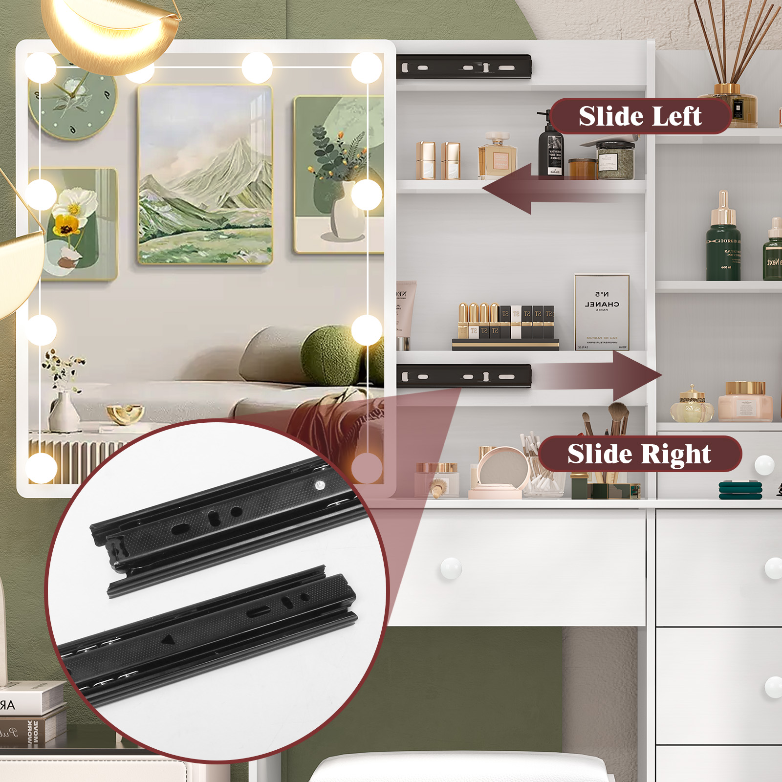 Set Meja Rias Kamar Tidur Mode - Home Office Guest Room ulasan dan harga