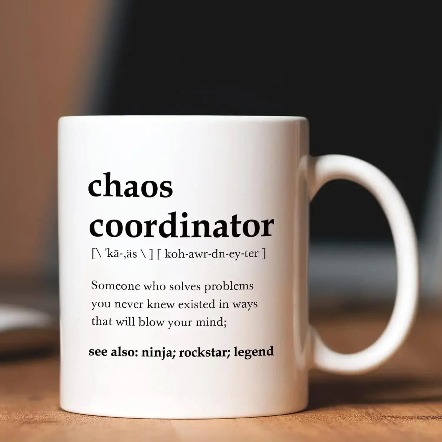 Mug Kopi Keramik dengan Defini - Home Office Dictionary ulasan dan harga