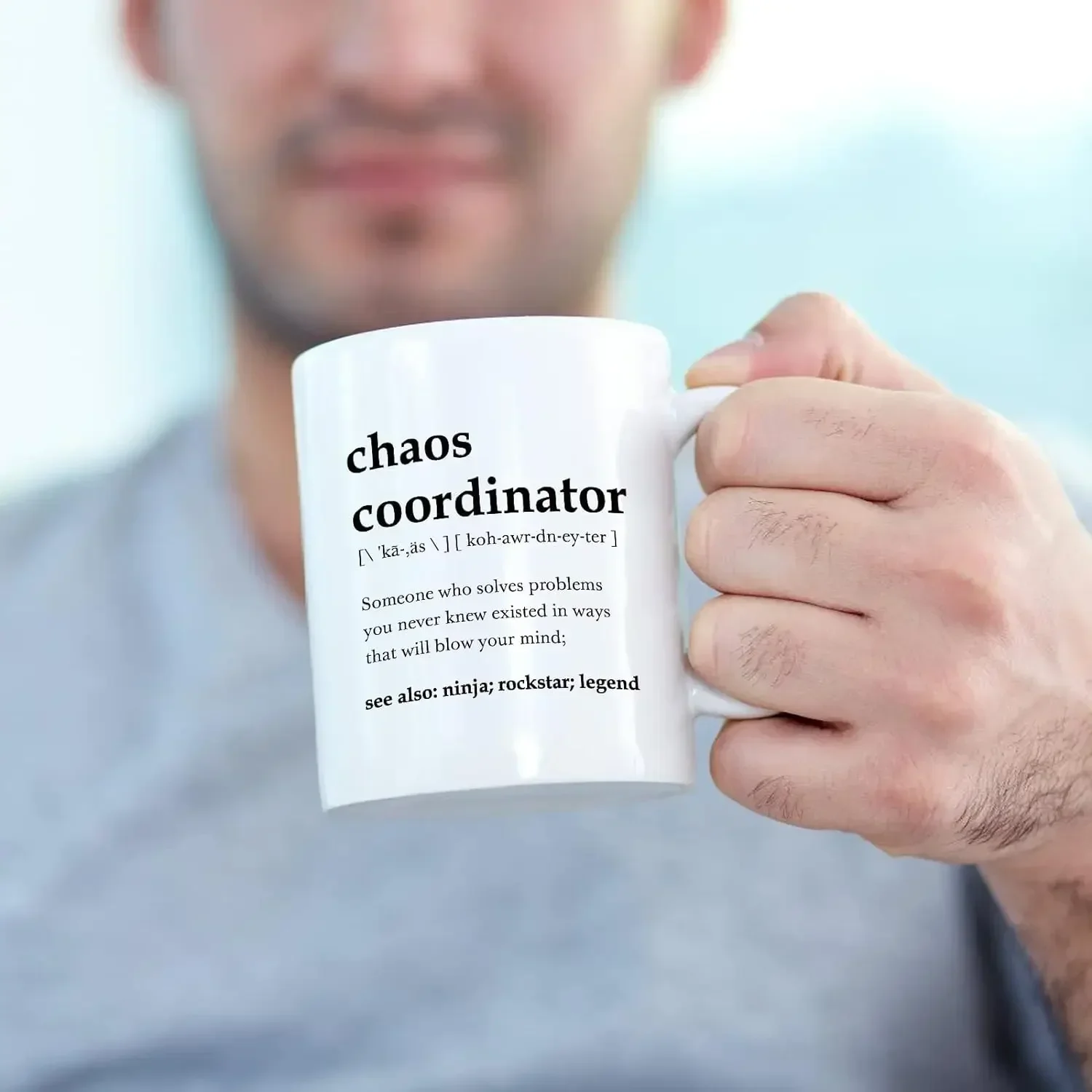 Mug Kopi Keramik dengan Defini - Home Office Dictionary ulasan dan harga